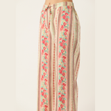 Pink printed cotton pants/palazzo