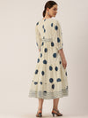 Polka Dots Navy Blue Printed Dress