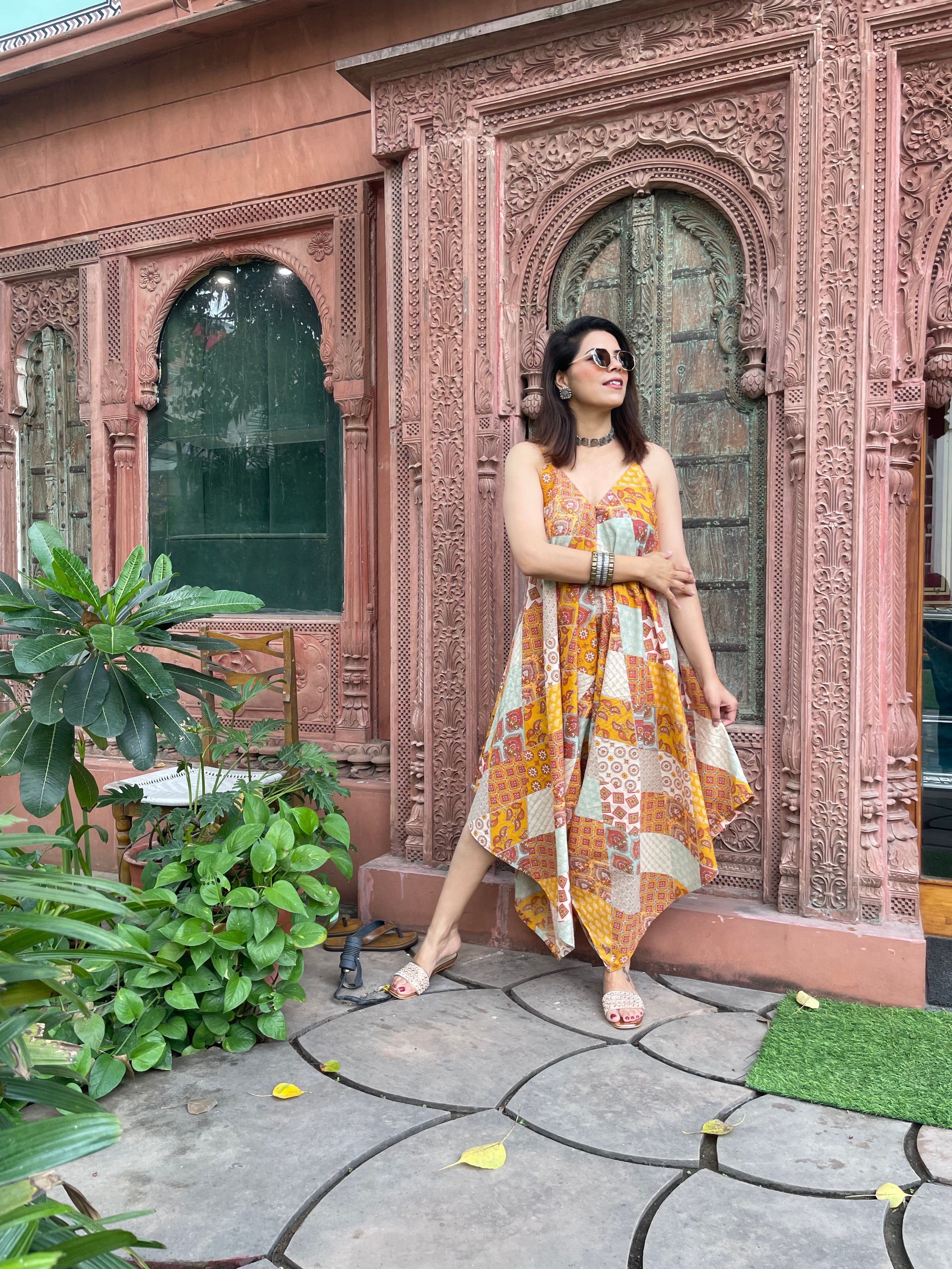 Jodhpur Printed Cotton Jumpsuit