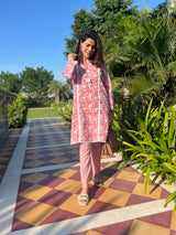 Blush Printed Pakistani Kurta Pants Set