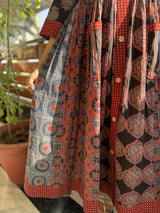 Ajrakh Print Cotton A-line Dress