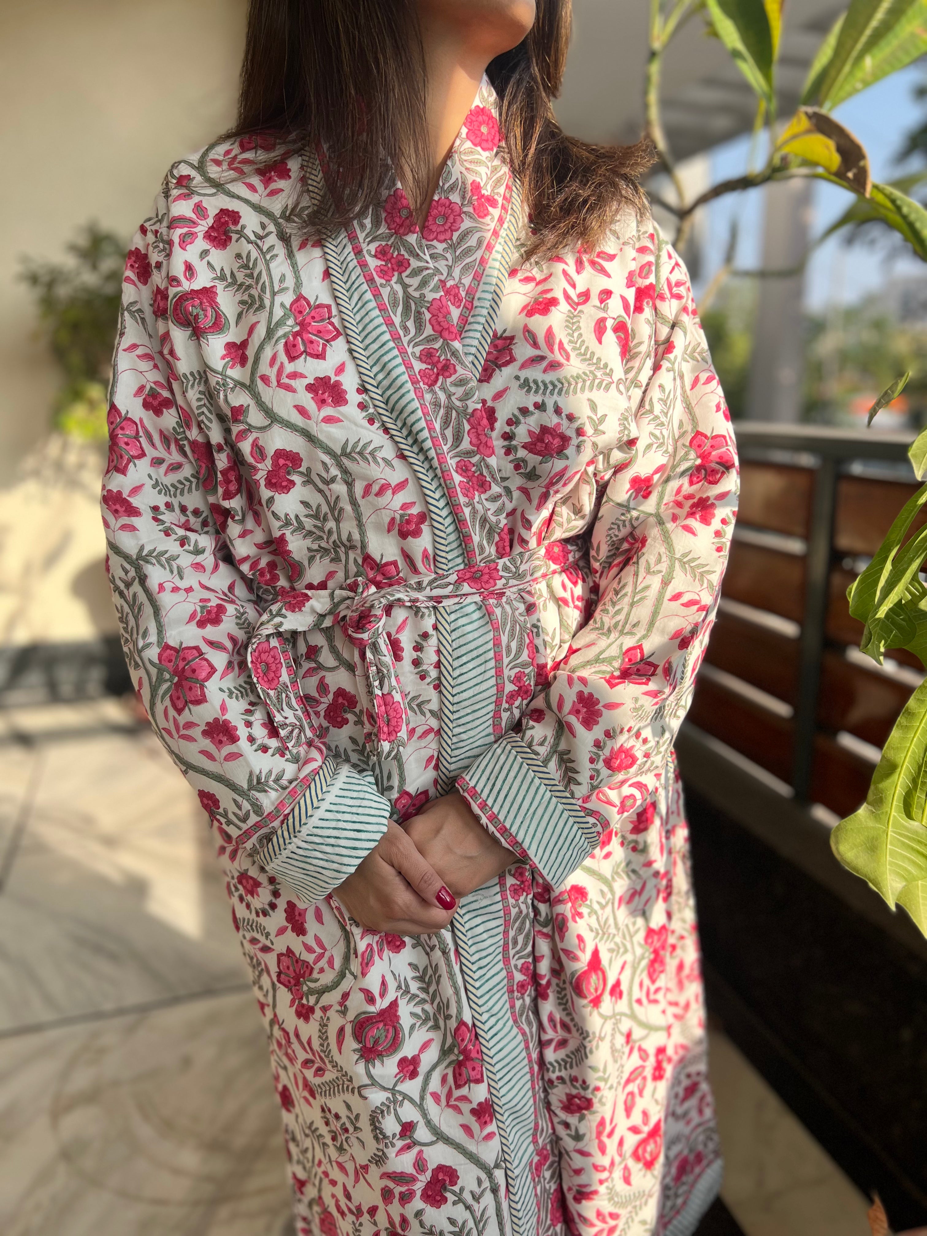 Kashmiri Quilted Reversible Robe