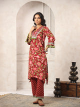 Brown Printed Boho Kurta Sets