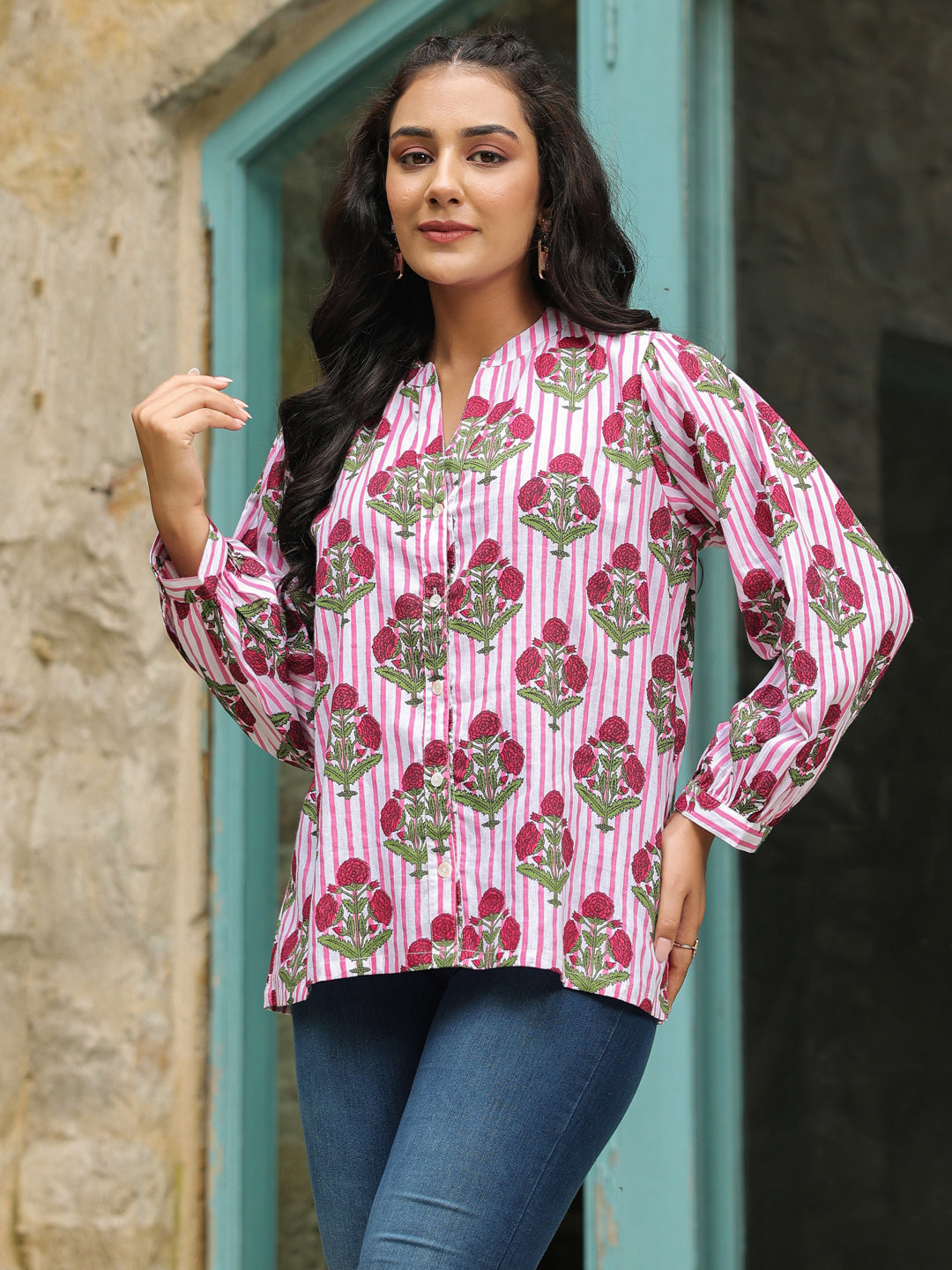 Gulmohar Printed Cotton Shirt