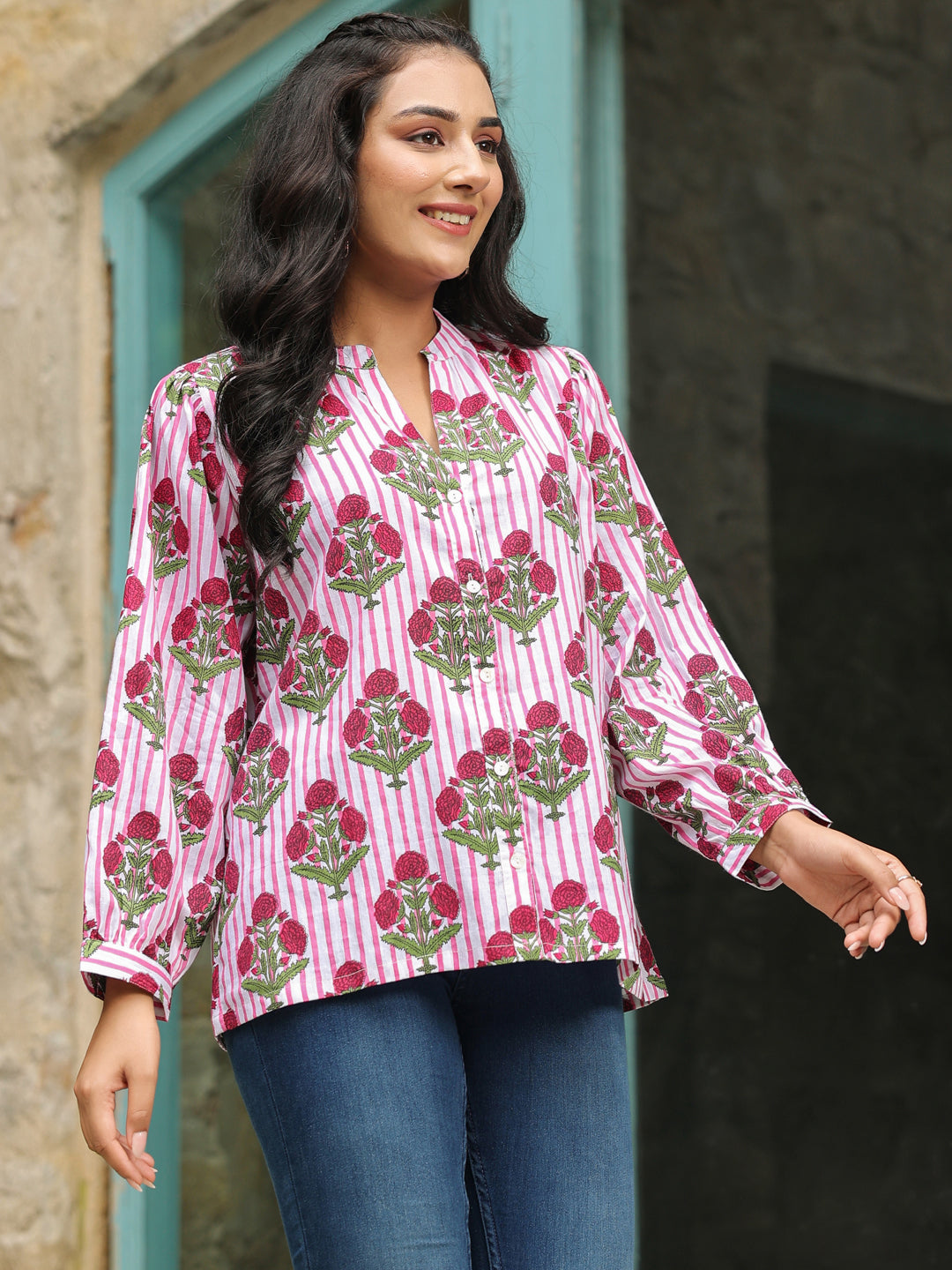 Gulmohar Printed Cotton Shirt