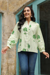 Green Palm Printed Shirt