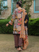 Black Printed Pakistani Suit Set