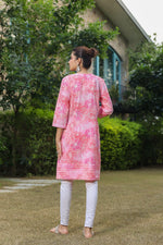 Pink Printed Pintucks Tunics