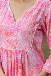 Pink Printed Pintucks Tunics