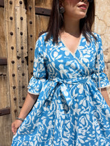 Floral Print Puff Sleeve Dress